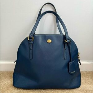 Coach Peyton Leather Large Domed Satchel